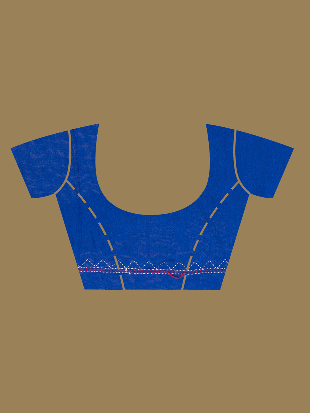 Laa Calcutta Blue & Multi Pure cotton hand stitch handloom saree for women