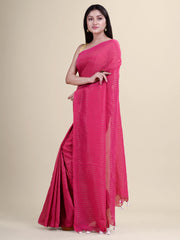 Pink  & Golden Zari   Handloom  saree