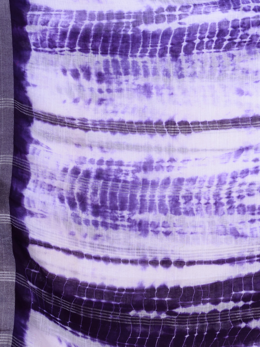 Purple  & White  handloom saree