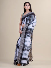 Black & White  handloom saree