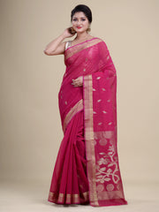 Violet & Golden  Silk Handloom  saree