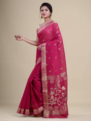 Violet & Golden  Silk Handloom  saree