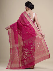 Violet & Golden  Silk Handloom  saree