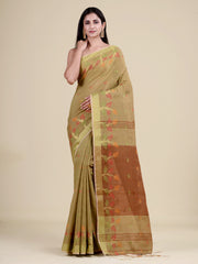 Golden & Brown Tissue Silk Handloom Saree